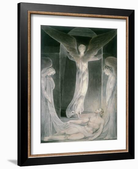 The Resurrection: the Angels Rolling Away the Stone from the Sepulchre-William Blake-Framed Giclee Print