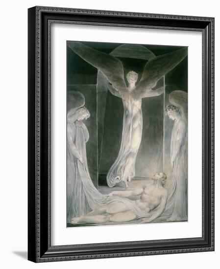 The Resurrection: the Angels Rolling Away the Stone from the Sepulchre-William Blake-Framed Giclee Print