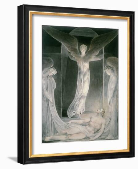 The Resurrection: the Angels Rolling Away the Stone from the Sepulchre-William Blake-Framed Giclee Print