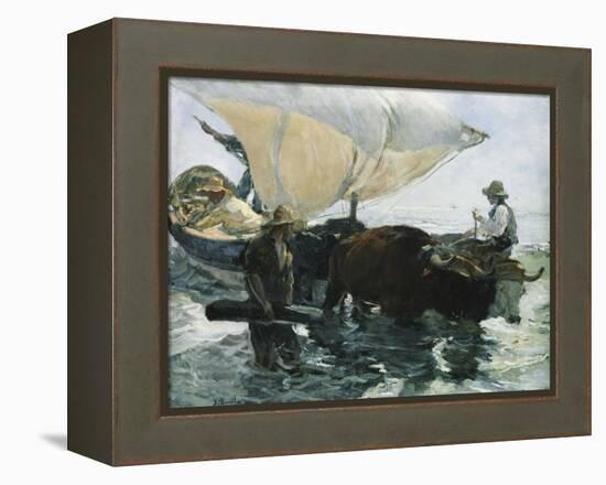 The Return from Fishing-Joaquín Sorolla y Bastida-Framed Premier Image Canvas