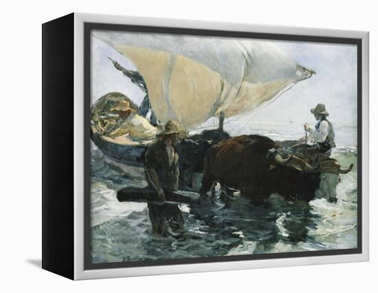 The Return from Fishing-Joaquín Sorolla y Bastida-Framed Premier Image Canvas