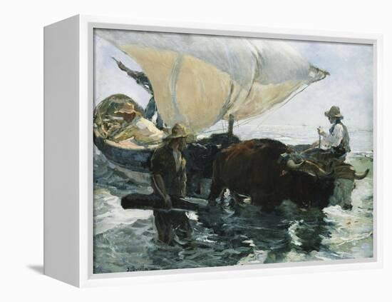 The Return from Fishing-Joaquín Sorolla y Bastida-Framed Premier Image Canvas