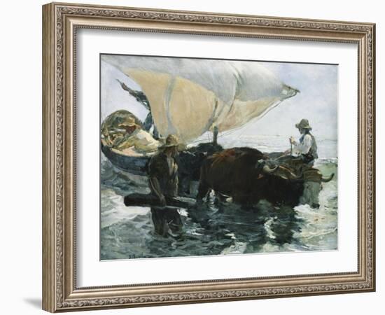 The Return from Fishing-Joaquín Sorolla y Bastida-Framed Giclee Print