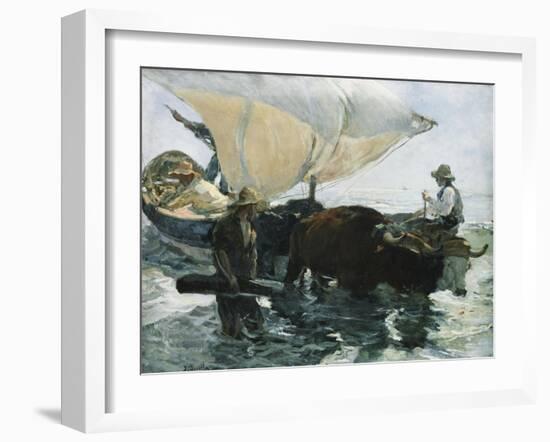 The Return from Fishing-Joaquín Sorolla y Bastida-Framed Giclee Print