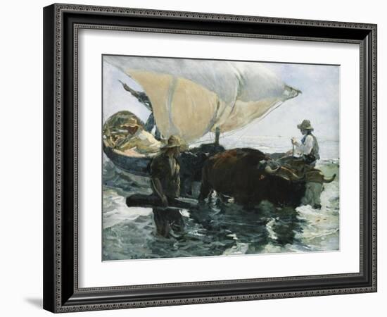 The Return from Fishing-Joaquín Sorolla y Bastida-Framed Giclee Print