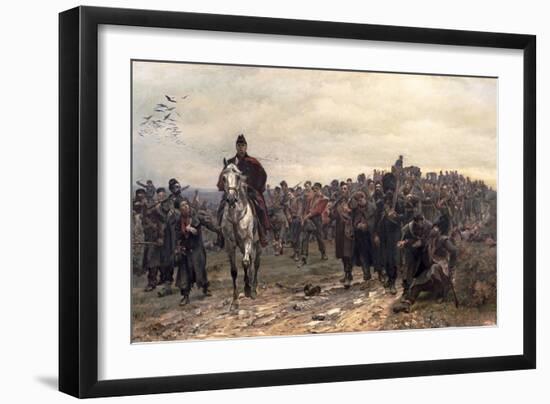 The Return from Inkerman in 1854, 1877-Lady Butler-Framed Giclee Print