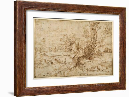 The Return from the Flight-Annibale Carracci-Framed Giclee Print