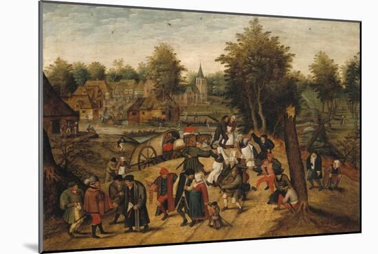 The Return from the Village Fair-Pieter Brueghel the Younger-Mounted Giclee Print