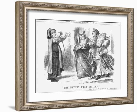 The Return from Victory, 1867-John Tenniel-Framed Giclee Print