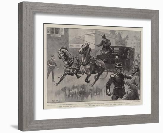 The Return of Captain Dreyfus, Driving from La Rablais to the Prison at Rennes-William T. Maud-Framed Giclee Print