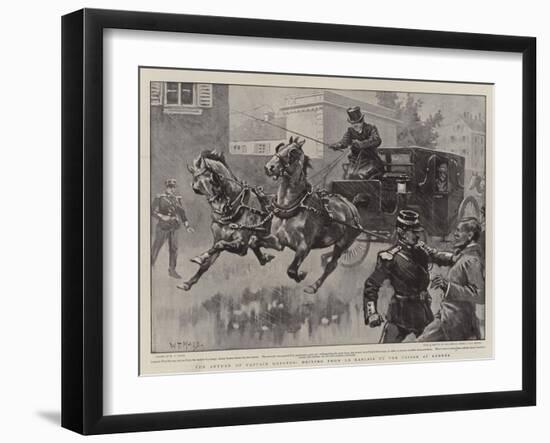 The Return of Captain Dreyfus, Driving from La Rablais to the Prison at Rennes-William T. Maud-Framed Giclee Print