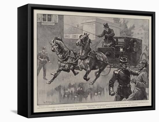 The Return of Captain Dreyfus, Driving from La Rablais to the Prison at Rennes-William T. Maud-Framed Premier Image Canvas