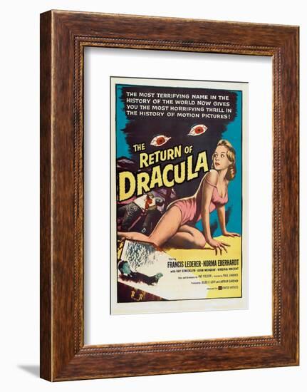 The Return of Dracula, Francis Lederer, Norma Eberhardt, 1958-null-Framed Photo