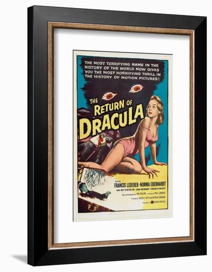 The Return of Dracula, Francis Lederer, Norma Eberhardt, 1958-null-Framed Photo