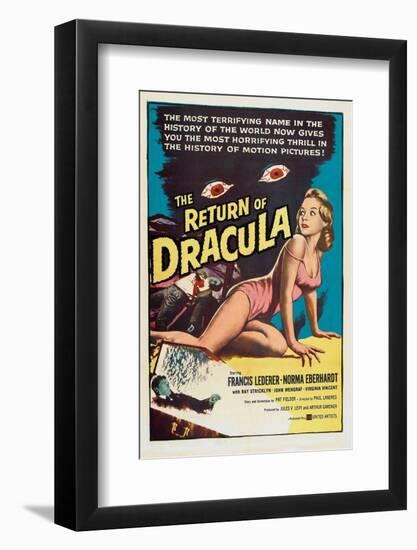 The Return of Dracula, Francis Lederer, Norma Eberhardt, 1958-null-Framed Photo