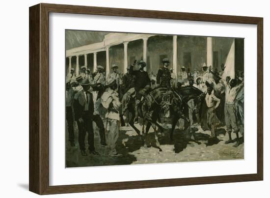 The Return of Gomez to Havana, 1899 (Oil on Canvas)-Frederic Remington-Framed Giclee Print