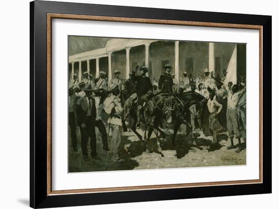 The Return of Gomez to Havana, 1899 (Oil on Canvas)-Frederic Remington-Framed Giclee Print