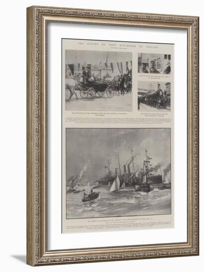 The Return of Lord Kitchener to England-Fred T. Jane-Framed Giclee Print