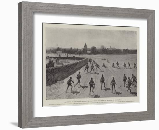 The Return of Our Citizen Soldiers, the Civ's First Engagement at Jacobsdal on 16 February-Henry Charles Seppings Wright-Framed Giclee Print