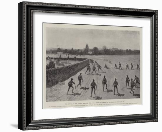 The Return of Our Citizen Soldiers, the Civ's First Engagement at Jacobsdal on 16 February-Henry Charles Seppings Wright-Framed Giclee Print