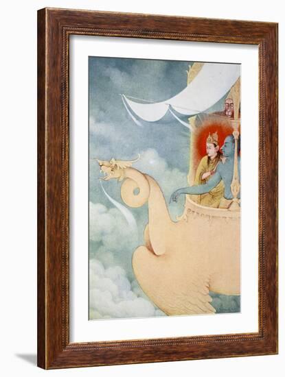 The return of Rama, 1913-K Venkatappa-Framed Giclee Print