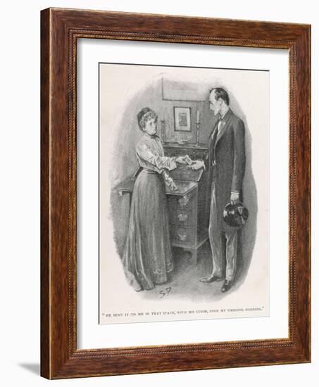The Return of Sherlock Holmes the Adventure of the Norwood Builder-Sidney Hall-Framed Art Print