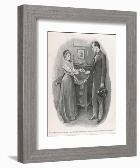 The Return of Sherlock Holmes the Adventure of the Norwood Builder-Sidney Hall-Framed Art Print