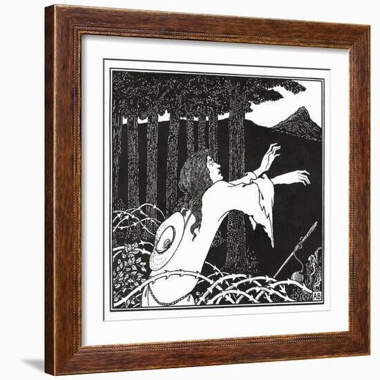 The Return of Tannhauser to the Venusberg, from 'The Story of Venus and Tannhauser', 1895-Aubrey Beardsley-Framed Giclee Print