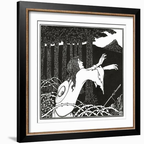 The Return of Tannhauser to the Venusberg, from 'The Story of Venus and Tannhauser', 1895-Aubrey Beardsley-Framed Giclee Print