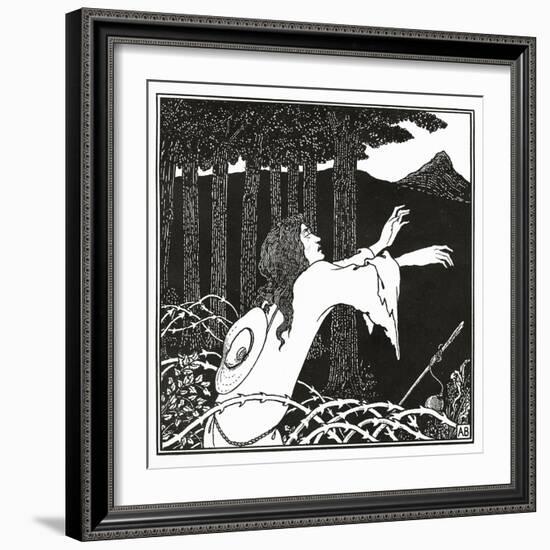 The Return of Tannhauser to the Venusberg, from 'The Story of Venus and Tannhauser', 1895-Aubrey Beardsley-Framed Giclee Print