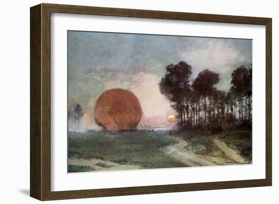 The Return of the Balloon, Artois, France, 10 June 1915-Francois Flameng-Framed Giclee Print