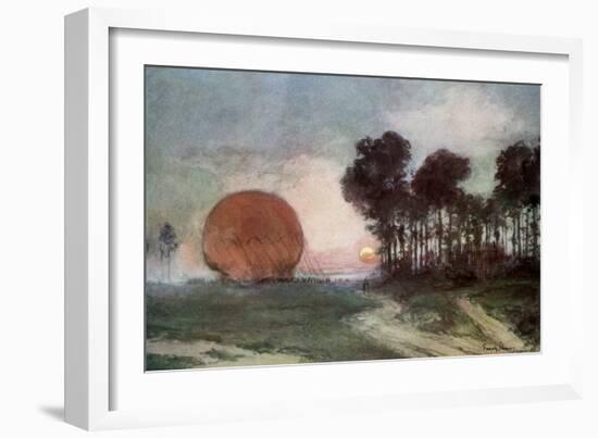 The Return of the Balloon, Artois, France, 10 June 1915-Francois Flameng-Framed Giclee Print