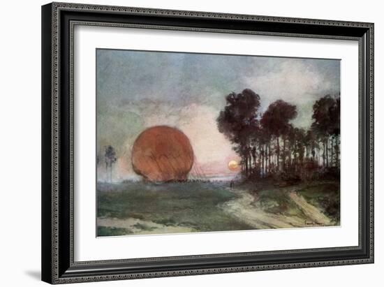 The Return of the Balloon, Artois, France, 10 June 1915-Francois Flameng-Framed Giclee Print