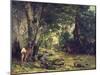 The Return of the Deer to the Stream at Plaisir-Fontaine, 1866-Gustave Courbet-Mounted Giclee Print