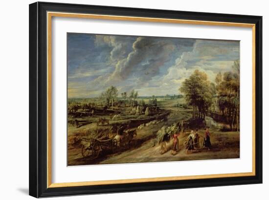 The Return of the Farm Workers from the Fields-Peter Paul Rubens-Framed Giclee Print