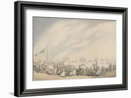 The Return of the Fleet to Great Yarmouth after the Defeat of the Dutch in 1797, C.1797-Thomas Rowlandson-Framed Giclee Print