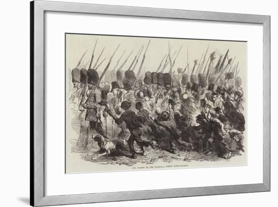 The Return of the Guards, a Street Scene-null-Framed Giclee Print