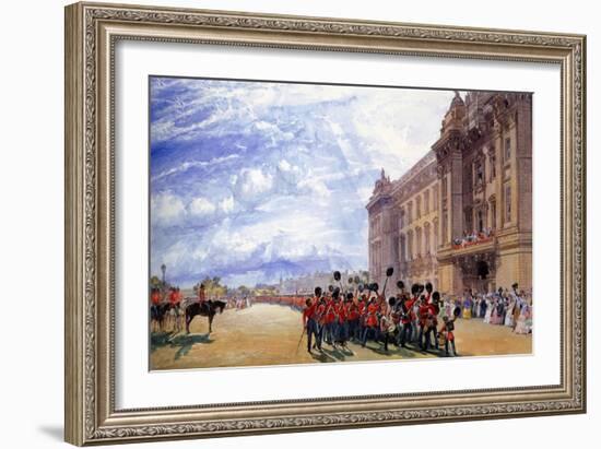 The Return of the Guards from the Crimea, July 1856-William Simpson-Framed Giclee Print