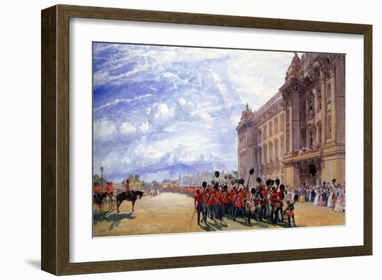 The Return of the Guards from the Crimea, July 1856-William Simpson-Framed Giclee Print