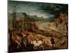 The Return of the Herd (Autumn) 1565-Pieter Bruegel the Elder-Mounted Giclee Print