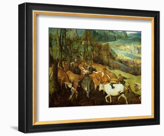 The Return of the Herd-Pieter Bruegel the Elder-Framed Giclee Print