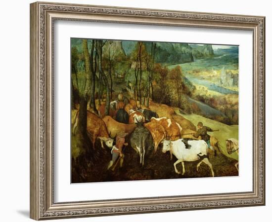 The Return of the Herd-Pieter Bruegel the Elder-Framed Giclee Print