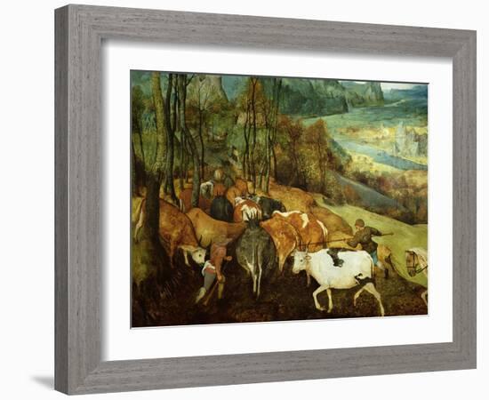 The Return of the Herd-Pieter Bruegel the Elder-Framed Giclee Print