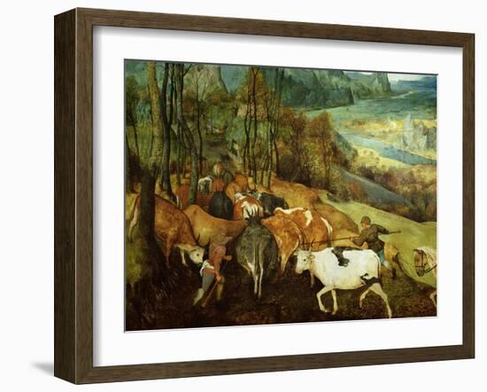 The Return of the Herd-Pieter Bruegel the Elder-Framed Giclee Print