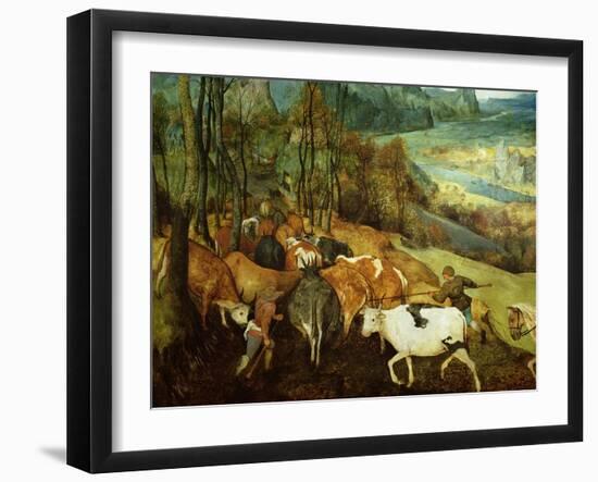 The Return of the Herd-Pieter Bruegel the Elder-Framed Giclee Print