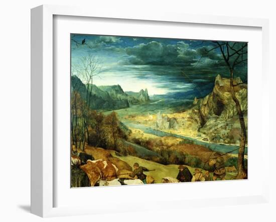 The Return of the Herd-Pieter Bruegel the Elder-Framed Giclee Print