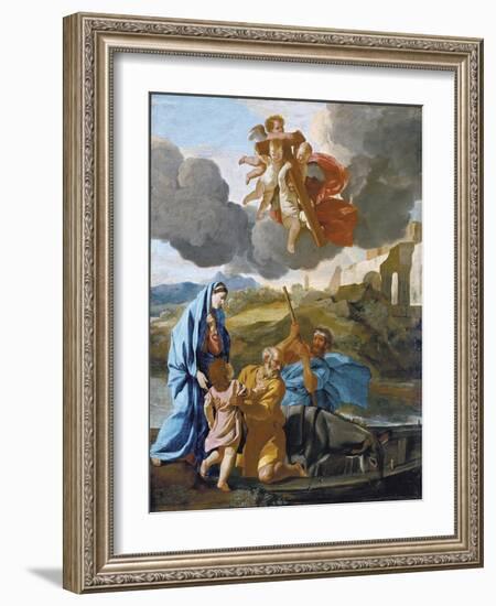 The Return of the Holy Family from Egypt-Nicolas Poussin-Framed Giclee Print