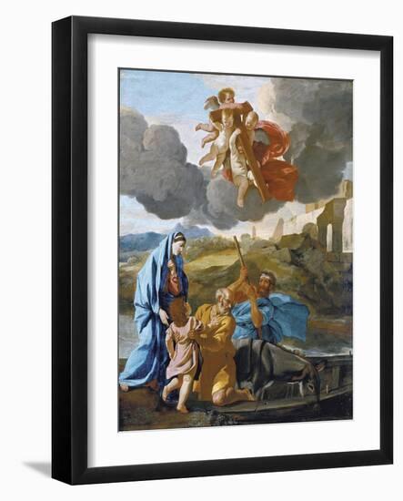 The Return of the Holy Family from Egypt-Nicolas Poussin-Framed Giclee Print