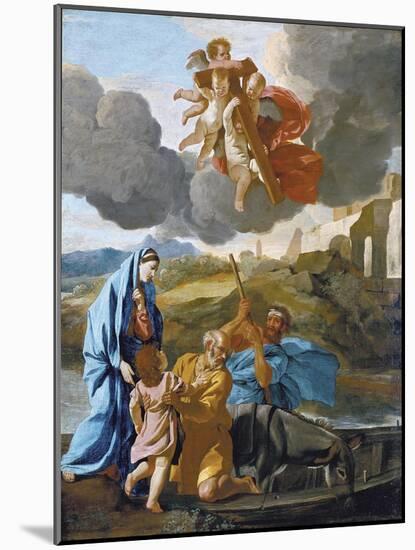 The Return of the Holy Family from Egypt-Nicolas Poussin-Mounted Giclee Print