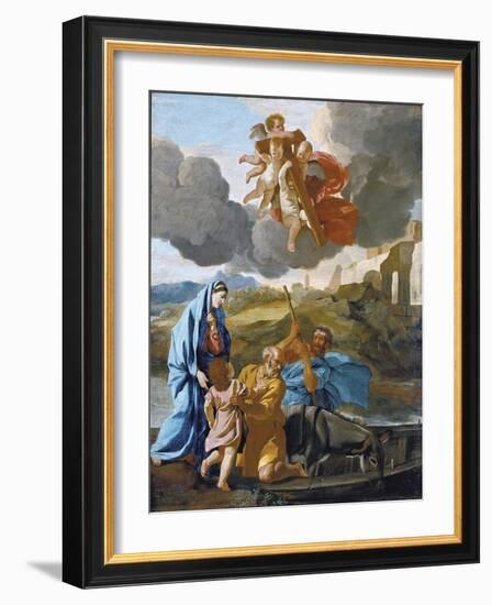 The Return of the Holy Family from Egypt-Nicolas Poussin-Framed Giclee Print